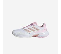 adidas Women's Courtjam Control 3 Tennis Shoes, Cloud White/Silver Metallic/Lucid Pink, 6.5 UK