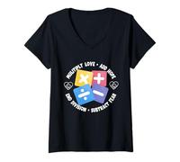 Womens Multiply Love Add Hope End Division Subtract Fear Math Lover V-Neck T-Shirt
