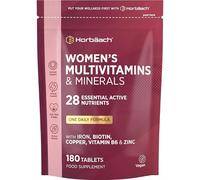 Womens Multivitamins and Minerals | 28 Essential Active Nutrients with Iron, Biotin, Copper, Vitamin B6, Zinc & More | 180 Vegan Tablets - 6 Month Supply | by Horbaach
