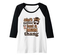 Womens Mummin' Ain't Easy Mother's Day Funny Mum Raglan Baseball Tee