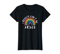 Womens Mums funny i really can't be arsed sarcastic rainbow T-Shirt