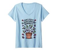 Women's Mum's Proper Blackcurrant Bonanza - Gardening & Baking Gift V-Neck T-Shirt