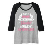 Womens Mumsy Shirt Gift: World's Greatest Mumsy Raglan Baseball Tee