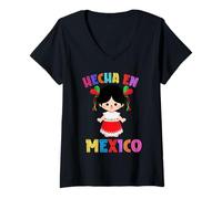 Womens Muñeca Lelé, Mexican Rag Doll Collection. Hecha en México V-Neck T-Shirt