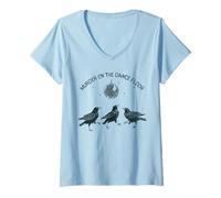 Womens Murder on The Dance Floor Crows Halloween V-Neck T-Shirt