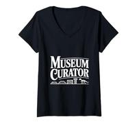 Women's Museum Curator Life Vintage Art Lover Idea V-Neck T-Shirt
