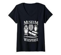 Womens Museum Whisperer Ancient Relics Enthusiast V-Neck T-Shirt