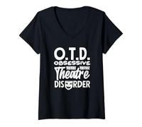 Womens Musicals Obsessive Theatre Disorder Musical Lover V-Neck T-Shirt