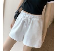 Womens' Must Have Athletic Short Trousers Featuring an Easy Adjusting Wasteband Designed to Keep You Moving (S White)