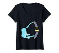 Womens Muzzle Zone Quiet Please V-Neck T-Shirt