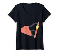 Womens Muzzle Zone Quiet Please V-Neck T-Shirt