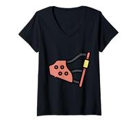 Womens Muzzle Zone Quiet Please V-Neck T-Shirt