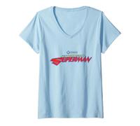 Women's My Adventures with Superman Logo V-Neck T-Shirt