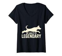 Womens My Agility Is Legendary Reflex Training Ninja ---- V-Neck T-Shirt