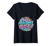 Womens My Anatomy is Not My Identity Transgender Pride V-Neck T-Shirt