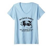 Womens My Back Hurts but I'm Being Really Brave About it V-Neck T-Shirt