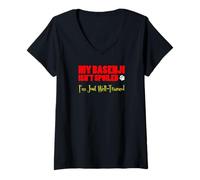 Women's My Basenji Isn't Spoiled I'm Just Well Trained Funny V-Neck T-Shirt