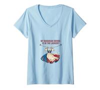 Womens My Bavarian Dirndl is in The Laundry V-Neck T-Shirt