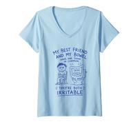 Women's My Best Friend and My Bowel Have One Thing in Common V-Neck T-Shirt