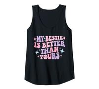Womens My Bestie is Better Than Yours Best Friend Groovy Friendship Tank Top