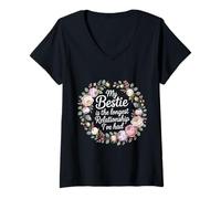 Women's My Bestie is The Longest Relationship I've Had - V-Neck T-Shirt