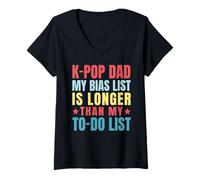 Womens My Bias List Is Longer Than My To-Do List K-Pop Dad V-Neck T-Shirt