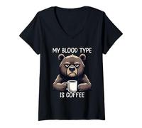 Women's My Blood Type is Coffee V-Neck T-Shirt