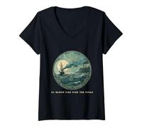 Womens My Bonnie Lies Over the Ocean Tribute Design V-Neck T-Shirt