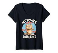 Womens My bowls empty thats your emergency V-Neck T-Shirt