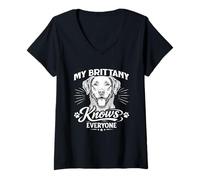 Women's My Brittany Knows Everyone V-Neck T-Shirt