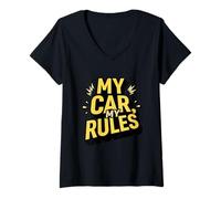 Womens My Car V-Neck T-Shirt