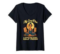 Women's My CORE Files A Complaint Every Half Moon V-Neck T-Shirt