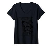 Womens My Daughter Got Her Attitude From Me I'm IDGAF & She's IDGAF V-Neck T-Shirt