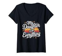 Womens My Daughter Is My Everything Love V-Neck T-Shirt