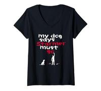 Womens My dog says Starmer must go V-Neck T-Shirt