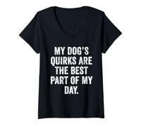 Womens My Dog's Quirks are The Secret Sauce of My Life Dog Lover V-Neck T-Shirt