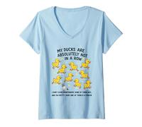 Womens My Ducks are Absolutely Not in A Row V-Neck T-Shirt
