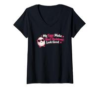 Women's My Eggs Make Bad Decisions Look Good V-Neck T-Shirt