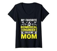 Women's My Favorite Biomedical Engineer Calls Me Mom Mothers Day V-Neck T-Shirt