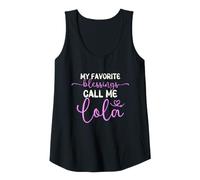Womens My Favorite Blessings Call Me Lola Tank Top