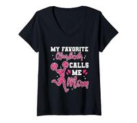 Women's My Favorite Cheerleaders Calls me Mom V-Neck T-Shirt
