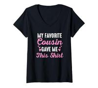 Women's My Favorite Cousin Gave Me This Cute Cousin Crew for Her V-Neck T-Shirt