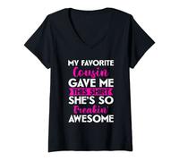 Womens My Favorite Cousin Gave Me This Shirt Statement Family V-Neck T-Shirt