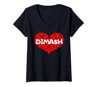 Womens My Favorite Dimash Inspired Dear Dears Forever Music Art V-Neck T-Shirt
