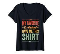 Women's My Favorite Ex-Husband Gave Me This Shirt V-Neck T-Shirt