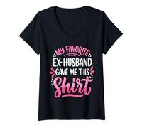 Women's My Favorite Ex-Husband Gave Me This Shirt V-Neck T-Shirt