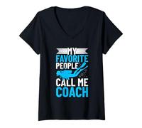 Women's My Favorite People Call Me Coach - Diving Coach V-Neck T-Shirt