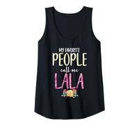 Womens My Favorite People Call Me Lala Floral Flowers Tank Top