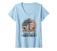 Womens My Favorite Sailor Calls Me Brother V-Neck T-Shirt