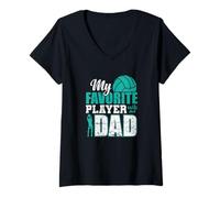 Women's My Favorite Volleyball Player Calls Me Dad V-Neck T-Shirt